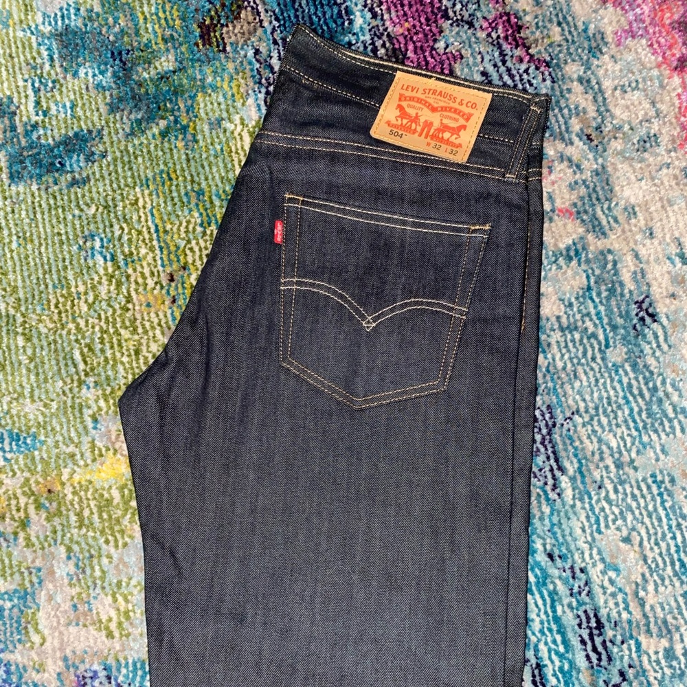 Levi's Indigo Denim Jeans with Tan Label